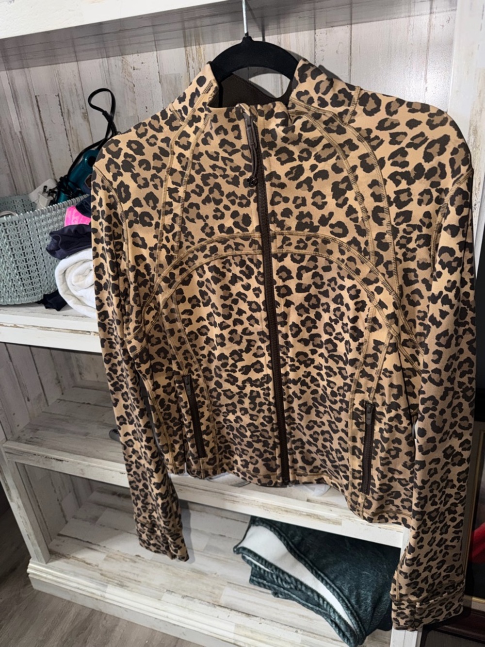 lululemon athletica Leopard-Print Zip Jacket - Tan/Black